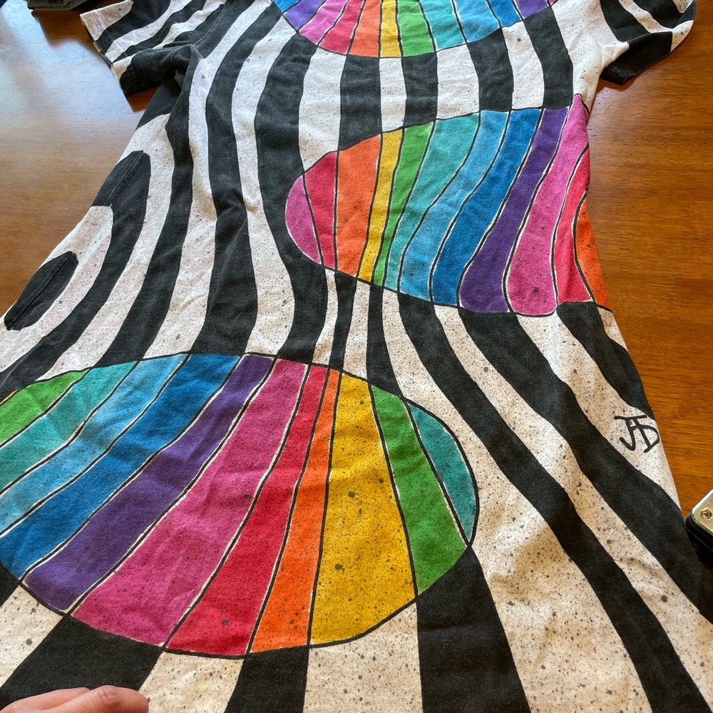 Amazing colorful hand made dress vintage